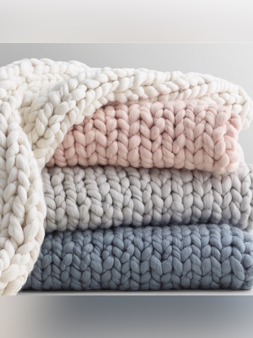 RH Baby & Child Chunky Hand-Knit Stroller Blanket